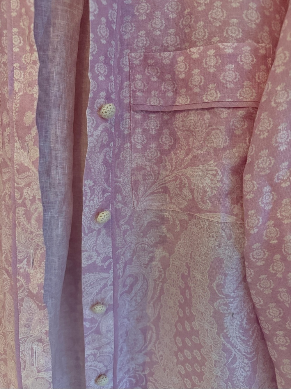 Zimmermann Linen Button-Front Blouse - Picture 3 of 4